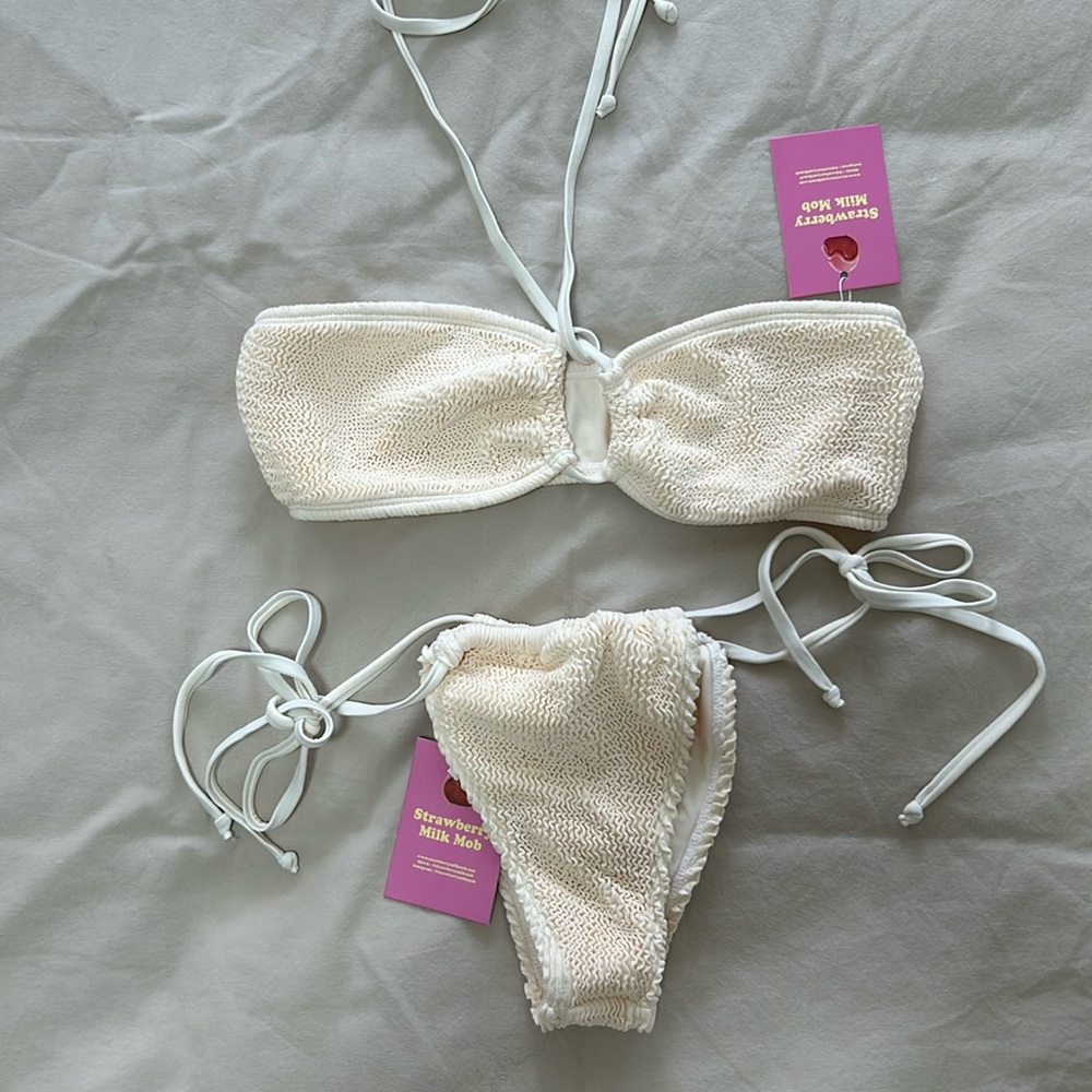 New with tags Strawberry Milk Mob swim suit set